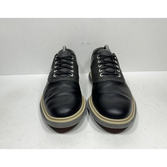 FootJoy Traditions Men's Size 9 M Black Leather Lace Up Golf Sneakers 57904 - Picture 2 of 10